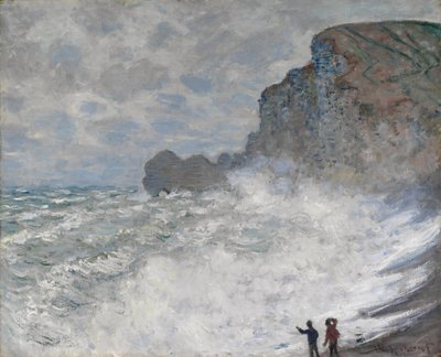 Ciężka pogoda w Étretat, 1883 autorstwa Claude Monet
