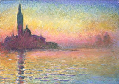 San Giorgio Maggiore o zmierzchu autorstwa Claude Monet