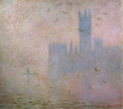 Mewy. Tamiza w Londynie. Izby Parlamentu, 1903-1904 autorstwa Claude Monet