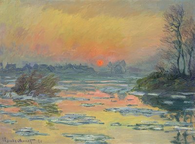 Zachód słońca nad Sekwaną (Coucher de Soleil sur la Seine). 1880 autorstwa Claude Monet