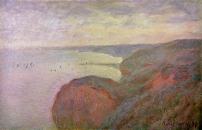 Strome klify w pobliżu Dieppe, 1897. autorstwa Claude Monet