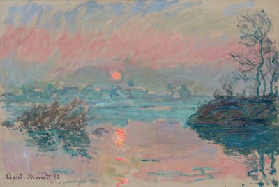 Zachód słońca w Lavacourt; Zachód słońca w Lavacourt, 1880 autorstwa Claude Monet