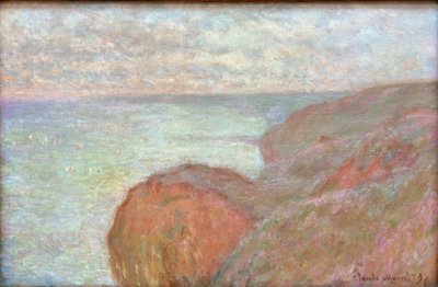 Falaise w pobliżu Dieppe, zachmurzone niebo autorstwa Claude Monet