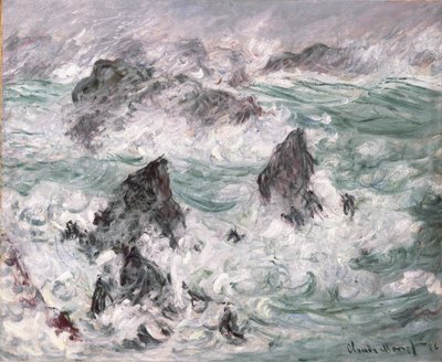 Burza w Belle-Ile autorstwa Claude Monet