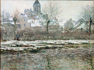 Kościół w Vetheuil pod śniegiem autorstwa Claude Monet