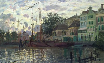 Tama w Zaandam, wieczór autorstwa Claude Monet