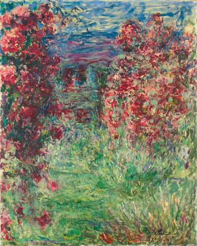 Dom w Giverny pod różami; Dom w Różach, 1925 autorstwa Claude Monet