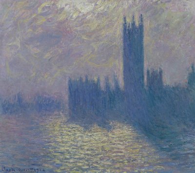Domy Parlamentu, Burzowe Niebo, 1904 autorstwa Claude Monet