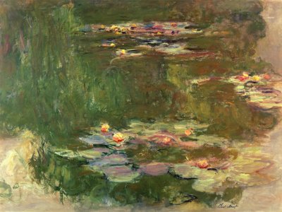 Staw Liliowy, ok. 1917 r. autorstwa Claude Monet