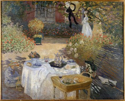 Obiad, ogród Moneta w Argenteuil autorstwa Claude Monet