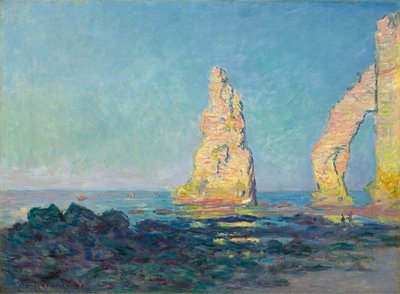 The Needle Rock w Étretat, odpływ, 1883. autorstwa Claude Monet