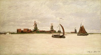 Port zewnętrzny w Zaandam, 1871 autorstwa Claude Monet