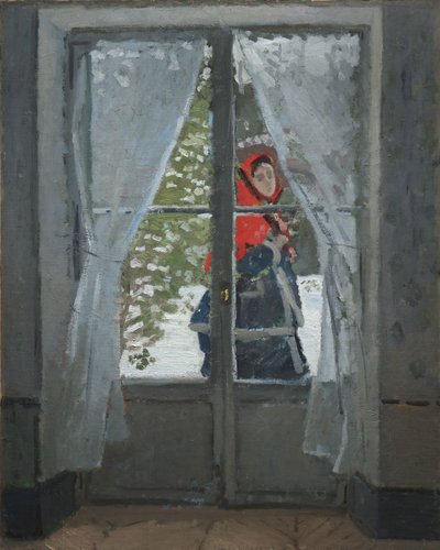 Czerwona chustka, ok. 1868-73 (olej na tkaninie) autorstwa Claude Monet