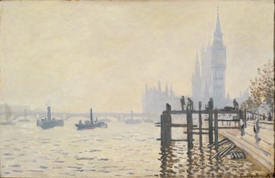 Tamiza pod Westminsterem... (olej na płótnie) autorstwa Claude Monet