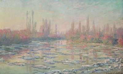 Odwilż na Sekwanie, niedaleko Vetheuil, 1880 autorstwa Claude Monet