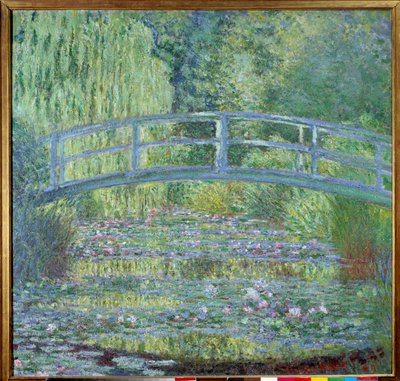Kładka i basen z liliami wodnymi autorstwa Claude Monet