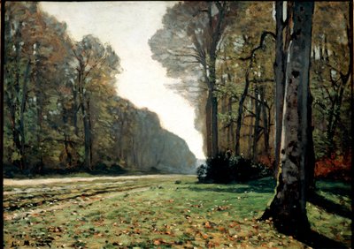 Chodnik w Chailly (Fontainebleau), ok. 1865 (olej na płótnie) autorstwa Claude Monet
