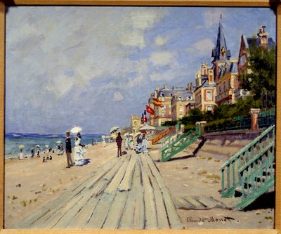 Plaża w Trouville. Obraz Claude
