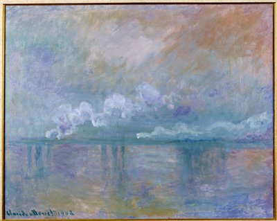 Widok na most krzyżowy Charing w Londynie autorstwa Claude Monet
