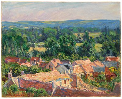 Widok wsi Giverny, 1886 autorstwa Claude Monet