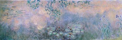 Lilie wodne (staw lilii wodnych z irysami) autorstwa Claude Monet