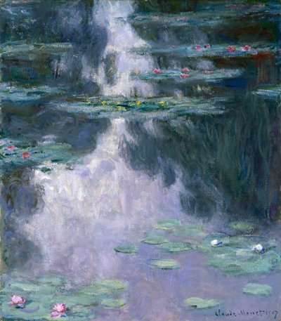 Lilie wodne (Nympheas) 1907 (olej na płótnie) autorstwa Claude Monet