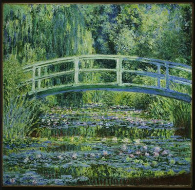Lilie wodne i japoński most autorstwa Claude Monet