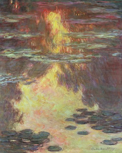 Lilie wodne, 1907 autorstwa Claude Monet