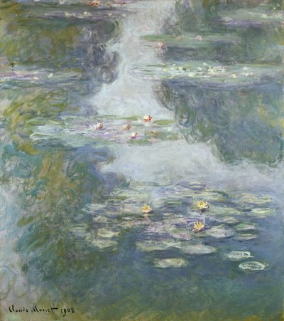 Lilie wodne, Nympheas, 1908 autorstwa Claude Monet