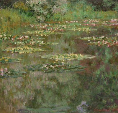 Lilie wodne lub staw nenufarów (nimfy) 1904 (olej na płótnie) autorstwa Claude Monet