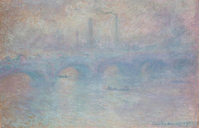Most Waterloo. Efekt mgły autorstwa Claude Monet