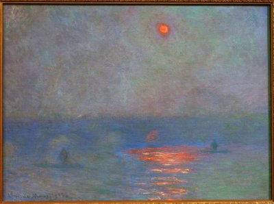 Most Waterloo, Słońce we mgle (Sonne im Nebel) autorstwa Claude Monet