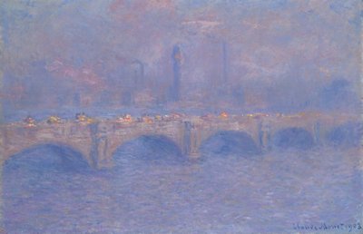 Most Waterloo, efekt światła słonecznego autorstwa Claude Monet