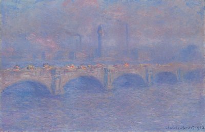 Most Waterloo, efekt światła słonecznego autorstwa Claude Monet