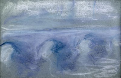 Most Waterloo, ok. 1900 (pastel na papierze) autorstwa Claude Monet