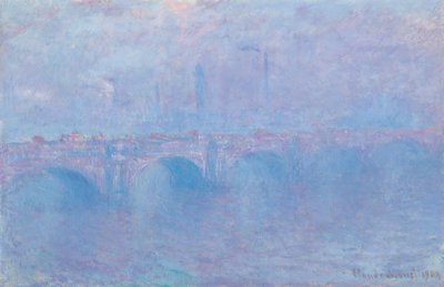 Most Waterloo, efekt brouillard autorstwa Claude Monet