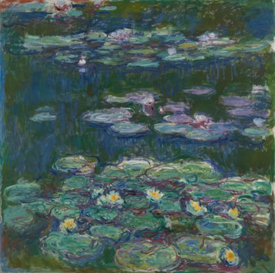 Białe i żółte lilie wodne autorstwa Claude Monet