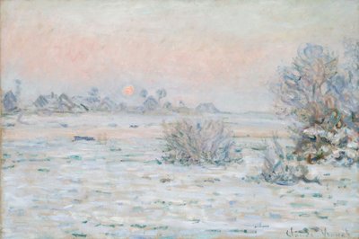 Zimowe słońce w Lavacourt autorstwa Claude Monet