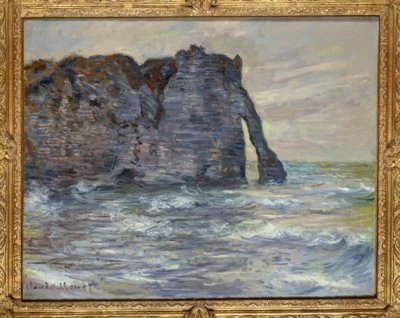 Étretat, Falaise i Porte d’Aval autorstwa Claude Monet