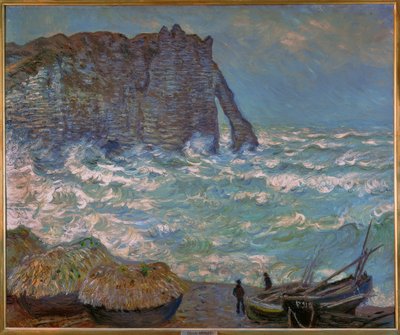 Étretat, wzburzone morze autorstwa Claude Monet