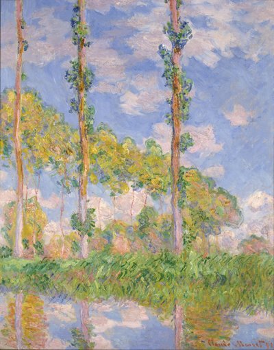 Topole na Słońcu autorstwa Claude Monet