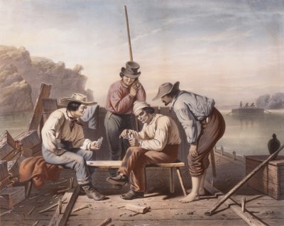 W rozterce, Missisipi flisacy w karty do gry autorstwa Claude Régnier
