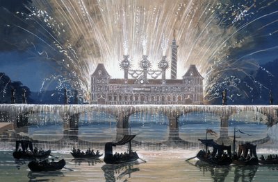Fireworks, c.1840-1850 (drawing) autorstwa Claude Ruggieri