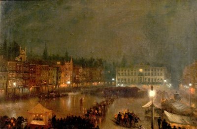 Tatuaż z latarką przedstawiający karabiny Robin Hooda, Nottingham Market Place, 1896 r autorstwa Claude T. Stanfield Moore