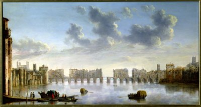 Old London Bridge (olej), ok. 1630 autorstwa Claude de Jongh
