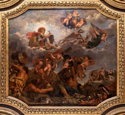 Mars na swoim rydwanie ciągniętym przez wilki autorstwa Claude the Younger Audran