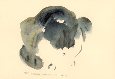 Kot, 1985 (akwarela) autorstwa Claudia Hutchins Puechavy
