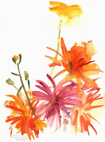 Nagietki i inne kwiaty, 2004 autorstwa Claudia Hutchins Puechavy