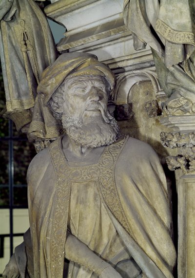 Studnia Mojżesza, fragment Daniela z sześciokątnego piedestału, kamień 1395-1404 autorstwa Claus and Malouel, Jean Sluter