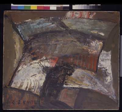 Abstrakcja #3, ok. 1940 (olej na desce, tektura) autorstwa Clayton S. Price